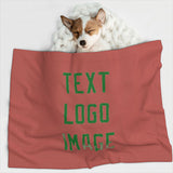 Custom Copper Rose Emerald Green Pet Blanket