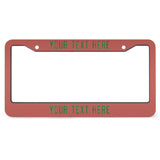 Custom Copper Rose Emerald Green License Plate Frame