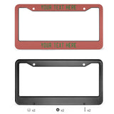 Custom Copper Rose Emerald Green License Plate Frame