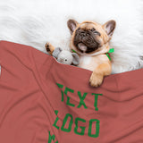 Custom Copper Rose Emerald Green Pet Blanket