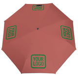 Custom Copper Rose Emerald Green Automatic Umbrella