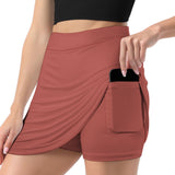 Custom Copper Rose Emerald Green A-Line Skort