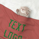 Custom Copper Rose Emerald Green Pet Blanket