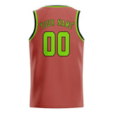 Custom Copper Rose & Emerald Green Colors Design Sports Basketball Jersey