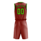 Custom Copper Rose Emerald Green Basketball Set