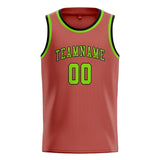Custom Copper Rose & Emerald Green Colors Design Sports Basketball Jersey