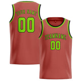 Custom Copper Rose & Emerald Green Colors Design Sports Basketball Jersey