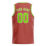 Custom Copper Rose & Emerald Green Colors Design Sports Basketball Jersey