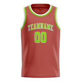 Custom Copper Rose & Emerald Green Colors Design Sports Basketball Jersey