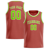 Custom Copper Rose & Emerald Green Colors Design Sports Basketball Jersey