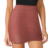 Custom Copper Rose Light Khaki A-Line Skort