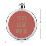 Custom Copper Rose Light Khaki Hip Flask