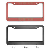 Custom Copper Rose Light Khaki License Plate Frame