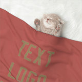 Custom Copper Rose Light Khaki Pet Blanket