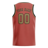 Custom Copper Rose & Light Khaki Colors Design Sports Basketball Jersey
