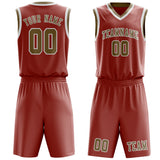 Custom Copper Rose Light Khaki Basketball Set