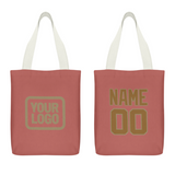 Custom Copper Rose Khaki Canvas Tote Bag