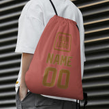 Custom Copper Rose Khaki Drawstring Bag
