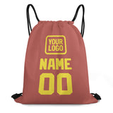Custom Copper Rose Light Yellow Drawstring Bag