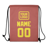 Custom Copper Rose Light Yellow Drawstring Bag