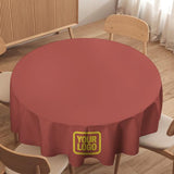 Custom Copper Rose Light Yellow Round Table Cloth