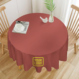 Custom Copper Rose Light Yellow Round Table Cloth