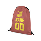 Custom Copper Rose Light Yellow Drawstring Bag