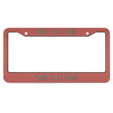 Custom Copper Rose Blue Green License Plate Frame
