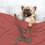 Custom Copper Rose Blue Green Pet Blanket
