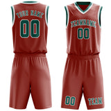 Custom Copper Rose Blue Green Basketball Set