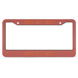 Custom Copper Rose Orange License Plate Frame