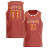 Custom Copper Rose & Orange Colors Design Sports Basketball Jersey