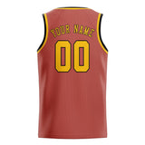 Custom Copper Rose & Gold Colors Design Sports Basketball Jersey