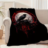 Blanket for Son Gifts, “Nevermore Raven Be Strong”, From Parents, Birthday, Graduation, Christmas, Motivational Inspirational