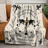 Gifts for Dragon Rider Blanket - A Dragon Without Its Rider Is a Tragedy, A Rider Without Their Dragon Is Dead - From Parents, Birthday, Christmas, Everyday Encouragement, Inspirational