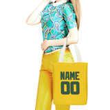 Custom Gold Green Canvas Tote Bag