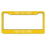 Custom Gold Cream License Plate Frame
