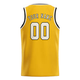 Custom Gold & Cream Colors Design Sports Basketball Jersey