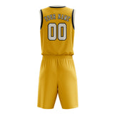 Custom Gold Cream Basketball Set