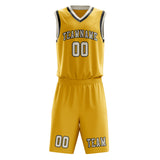 Custom Gold Cream Basketball Set