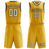 Custom Gold Cream Basketball Set