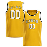 Custom Gold & Cream Colors Design Sports Basketball Jersey