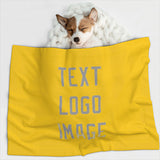 Custom Gold Gray Pet Blanket