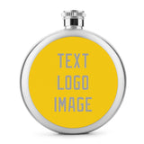 Custom Gold Gray Hip Flask