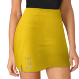 Custom Gold Gray A-Line Skort