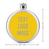 Custom Gold Gray Hip Flask