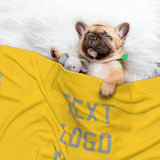 Custom Gold Gray Pet Blanket