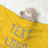 Custom Gold Gray Pet Blanket