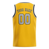 Custom Gold & Gray Colors Design Sports Basketball Jersey