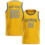 Custom Gold & Gray Colors Design Sports Basketball Jersey